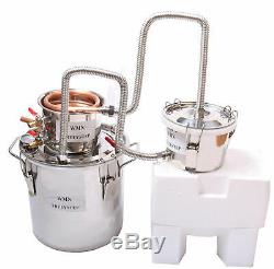 10-100L 3 Pots DIY Stainless/ Copper Distiller Moonshine Still Water Alcohol Oil