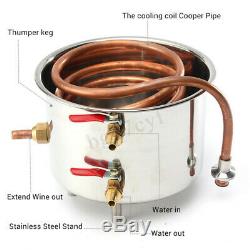 10-30L 2-8Gal Alcohol Moonshine Water Copper Stainless Spirits Boiler AU