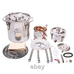 10-30L 3 Pots DIY Moonshine Still Alcohol Distiller Whisky Water Essential Oil