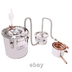 10-30L 3 Pots DIY Moonshine Still Alcohol Distiller Whisky Water Essential Oil