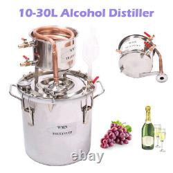 10-30L DIY Moonshine Still Alcohol Distiller Vodka Essential Oil Water Condenser