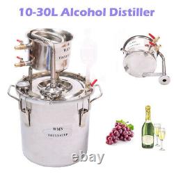 10-30L DIY Moonshine Still Alcohol Distiller Vodka Essential Oil Water Condenser