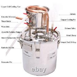 10-30L DIY Moonshine Still Alcohol Distiller Vodka Essential Oil Water Condenser