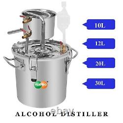 10-30L Moonshine Still Alcohol Distiller Gin Essential Oil Water withThermometer