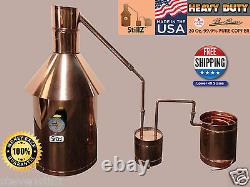 10 Gal Copper Moonshine Still with 4 cap logic cap and 110 volt PID Electric