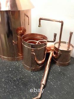 10 Gal Copper Moonshine Still with 4 cap logic cap and 110 volt PID Electric