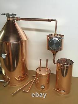 10 Gallon Copper Moonshine Still Still With Gin Basket-240 Volt Electric