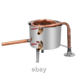 10L/2GAL 2POTS Alcoho Moonshine Distiller Copper Wine Maker Water Still Boiler