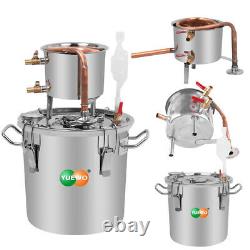 10L/2GAL 2POTS Alcoho Moonshine Distiller Copper Wine Maker Water Still Boiler