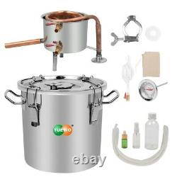 10L/2GAL 2POTS Alcoho Moonshine Distiller Copper Wine Maker Water Still Boiler