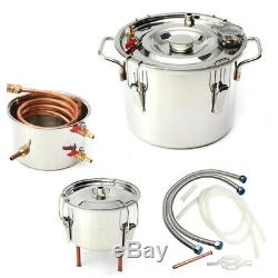 10L 2Gal Home DIY Alcohol Distiller Moonshine Ethanol Copper Still Stainless