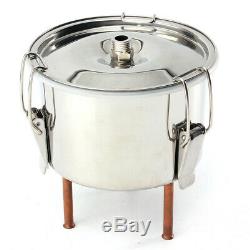 10L 2Gal Home DIY Alcohol Distiller Moonshine Ethanol Copper Still Stainless