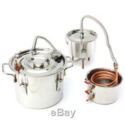 10L 2Gal Home DIY Alcohol Distiller Moonshine Ethanol Copper Still Stainless