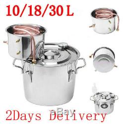 10L-30L Alcohol Moonshine Water Copper Home Stainless Alcohol Distiller Brewing