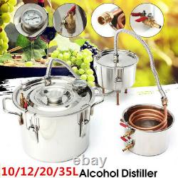 12/20/35L Copper Distiller Alcohol Ethanol Moonshine Spirits Water Thumper keg