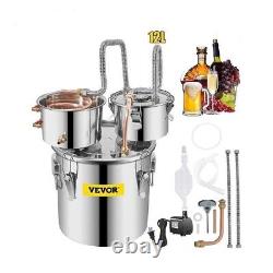 12 L AIcohol Distiller Brewing Kit Moonshine Still Boiler Wine Brewing Matchine