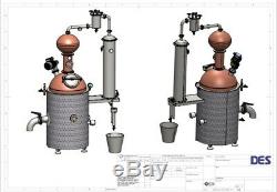 120 Litre Commercial Copper Still Distillery Moonshine, Gin, Vodka, Rum