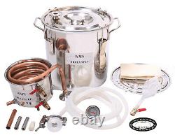 12L Moonshine Still Water Spirits Essential Oil Distiller Brewing Kit Copper