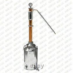 13 gallon Moonshine Still with 3 Copper and Stainless Reflux Column