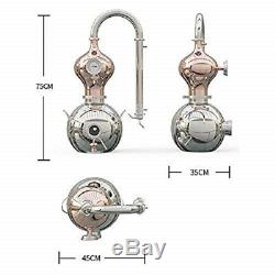 15 Liter 4 Gallon Copper Moonshine Still Alcohol Distiller Brew Wine Making Kit