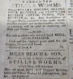 1815 Moonshine Still Advertisement Hartford CT Newspaper AMERICAN MERCURY