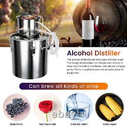 2/3Pots 5/8 Gal Alcohol Distiller Moonshine Still Spirits Water DIY Home Brewing
