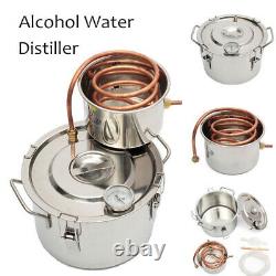 2/5/8GAL Copper Moonshine Ethanol Alcohol Water Distiller Still Stainless Boiler