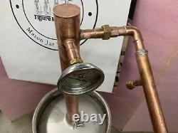2 Column Still & 1/2 Condenser Arm-This Comes Soldered +1 Quart Thumper WithU
