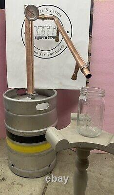 2 Column Still & 1/2 Condenser Arm-This Comes Soldered +1 Quart Thumper WithU