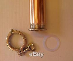 2 Copper Reflux Column, Moonshine Still Pipe, SS304 Ferrule Tri Clamp