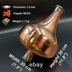 2 Copper whiskey helmet Tri clamp 2 inch Sandglass Distillation Column
