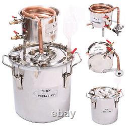 2 Gal /10L Moonshine Still Alcohol Brandy Oil Water Distiller Fermenter Cooler