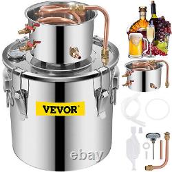 2 Pots Home Alcohol Distiller Moonshine Still Boiler Stainless Copper 5 Gal 20L