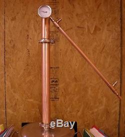 2 Reflux Column, Distiller, 180 Proof, Moonshine, Copper Whiskey Column, withbook