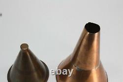 2 Vintage Heavy Copper Funnel Bleeder Moonshine Still Whiskey Distillery Brewery