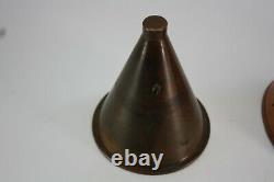 2 Vintage Heavy Copper Funnel Bleeder Moonshine Still Whiskey Distillery Brewery