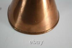 2 Vintage Heavy Copper Funnel Bleeder Moonshine Still Whiskey Distillery Brewery