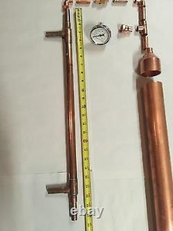 2 x 36 DIY Beer Keg Kit Copper Pipe Moonshine Distilling Column Tri Clamp Keg