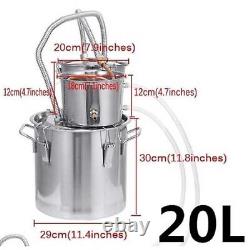 20L 3 Pots DIY Moonshine Still Alcohol Distiller Whisky Water Essential Oil 39