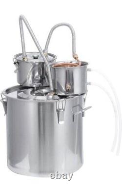 20L 3 Pots DIY Moonshine Still Alcohol Distiller Whisky Water Essential Oil 39