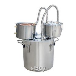 20L 5Gal Alcohol Distiller Moonshine Still Boiler Stainless Steel Copper UK