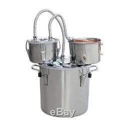 20L 5Gal Alcohol Distiller Moonshine Still Boiler Stainless Steel Copper UK