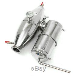 20L/5Gal Alcohol Water Distiller Moonshine Still Boiler Stainless Copper With