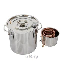 20L Home Brew Alcohol Distiller Water Distiller Stainless Copper Moonshine Still