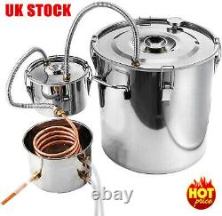 20L Moonshine 5 GAL 3POTS Alcohol Distiller Copper Wine Maker Water Still Boiler