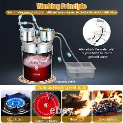22 L Water Alcohol Distiller Stainless Steel Home Brewing Kit Whiskey Making Kit