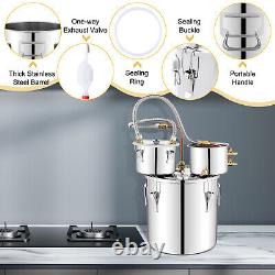 22 L Water Alcohol Distiller Stainless Steel Home Brewing Kit Whiskey Making Kit