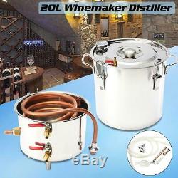 22L Ethanol Water Copper And Stainless Home Distiller Moonshine Still