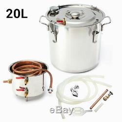 22L Ethanol Water Copper And Stainless Home Distiller Moonshine Still