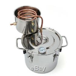 2GAL/8L Copper Moonshine Ethanol Alcohol Water Distiller Still Stainless